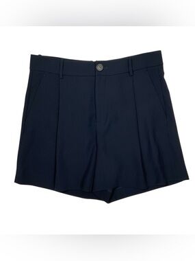 Vince Black Tailored Pleat Front Shorts